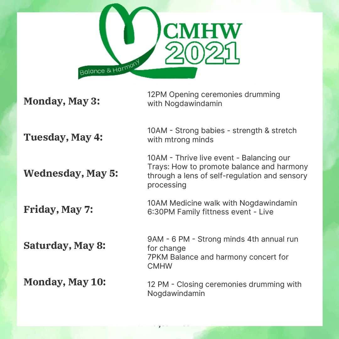 CMH week Daily schedule