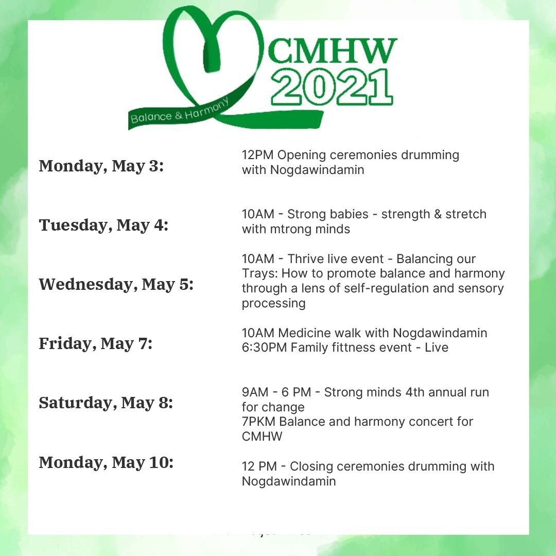 CMH week daily CMH week Daily schedule