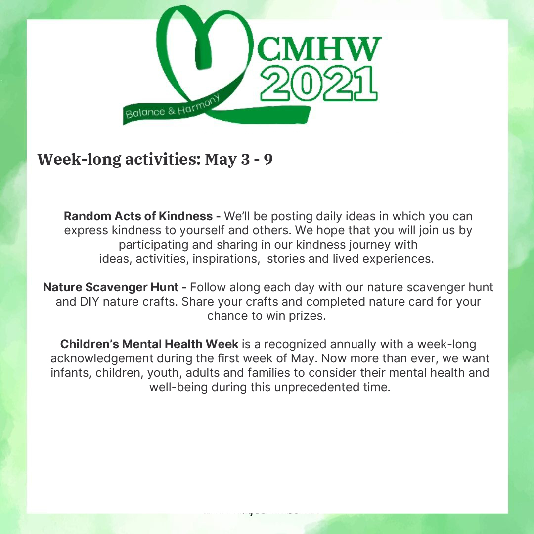 CMH week activities list 