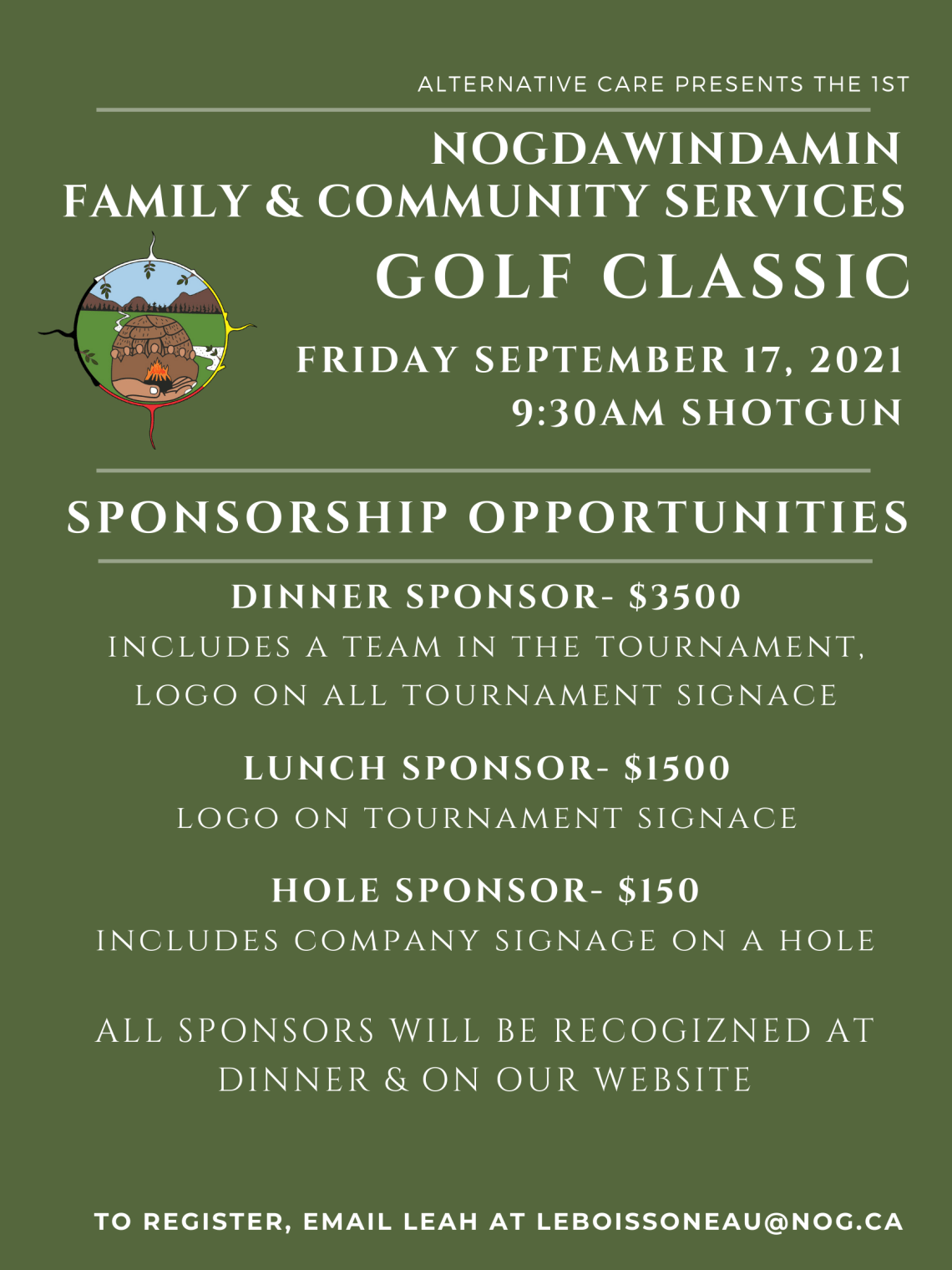 Sponsorship Oppertunities All sponsors will be recognized at dinner and on our website.